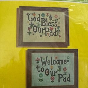 Vintage Crewel Creative Stitchery Kit Welcome to Our Pad 288B Wool Yarn Floral